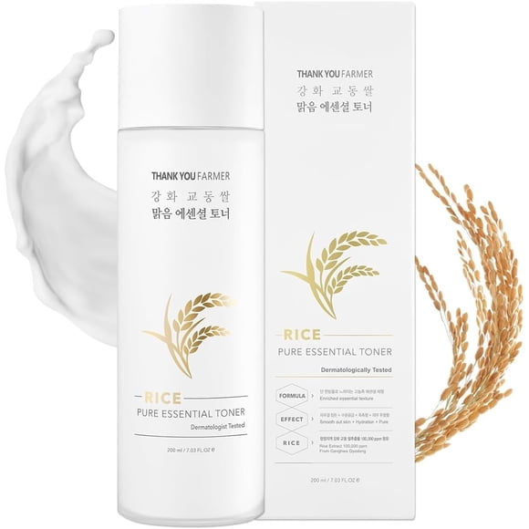 Tónico THANKYOU FARMER Rice Pure Hydrating 200 ml para piel seca