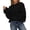 Black, variant on Women's Oversized Sweater Crewneck Fall Winter Long Sleeve Fuzzy Warn Knit Pullover Sweaters Trendy Outfits
