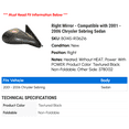thumbnail image 2 of Right Mirror - Compatible with 2001 - 2006 Chrysler Sebring Sedan 2002 2003 2004 2005, 2 of 2