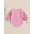 thumbnail image 6 of My First Valentines Day Outfit Baby Girl Boy Sweatshirt Bubble Romper Heart Sweater One Piece Bodysuit Spring Clothes, 6 of 9