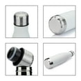 thumbnail image 6 of MEWAY 17oz Sport Water Bottle 4 Pack Vacuum Insulated Stainless Steel Sport Water Bottle Leak-Proof Double Wall Cola Shape Water Bottle,Keep Drinks Hot & Cold (White,4 Pack), 6 of 9