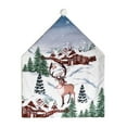 thumbnail image 3 of ruzhgo Christmas Chair Covers Chair Back Covers with Winter Snowman Santa Elk Pattern for Festive Decoration Dinner, 3 of 8