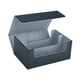 thumbnail image 2 of Caja para guardar barajas de cartas, organizador de doble fila para juegos de cartas de colección negro y gris, 2 of 9