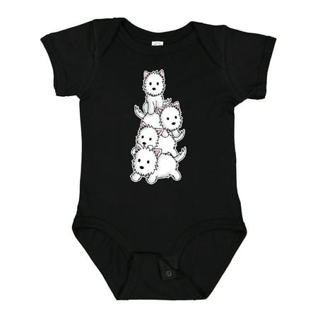 

Inktastic Kawaii Westie Stack Gift Baby Boy or Baby Girl Bodysuit