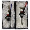 thumbnail image 3 of KLYNE - Golf Club Glass Metal Wine Stopper Decoration Set 3 Artistic Creations Hand Made, 3 of 5