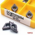 thumbnail image 2 of 10PC DCMT21.51 DCMT070204 VP15TF Carbide Inserts For Lathe Turning Tool Holder, 2 of 11