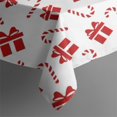 thumbnail image 5 of Christmas Square Tablecloth 60x60 Inch – Waterproof Polyester Printed Table Cover, Wrinkle Resistant & Washable for Kitchen Dining Picnic Party Decor, Single-v4-13, White, 5 of 6
