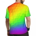 thumbnail image 3 of T Shirt For Men Ombre Print Running Rainbow Gradient Fashion T-Shirts Men Aesthetic Tee Shirt Summer, 3 of 7