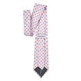 thumbnail image 4 of Jacob Alexander Men's Woven Square Deco Pattern Regular Neck Tie - Light Red Blue, 4 of 7