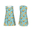thumbnail image 7 of Yiaed Lemon Ice Cream Print Women's Sleeveless Dress, Loose Fit Summer Dress, Casual Sleeveless Dress for Women, 7 of 7