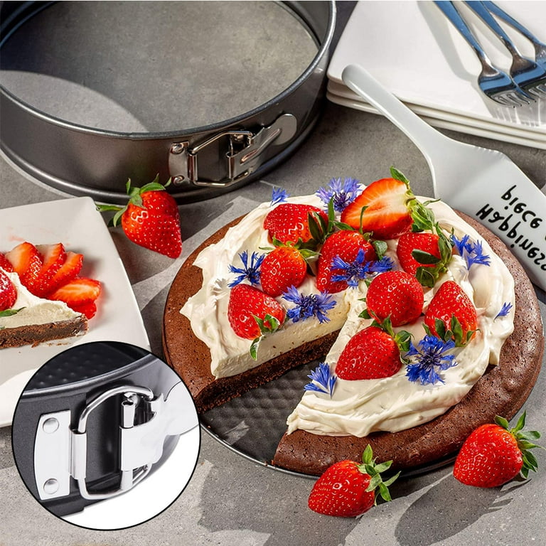 Non-stick Springform Pan，Leakproof Cake Pan with Flat Bottom, for