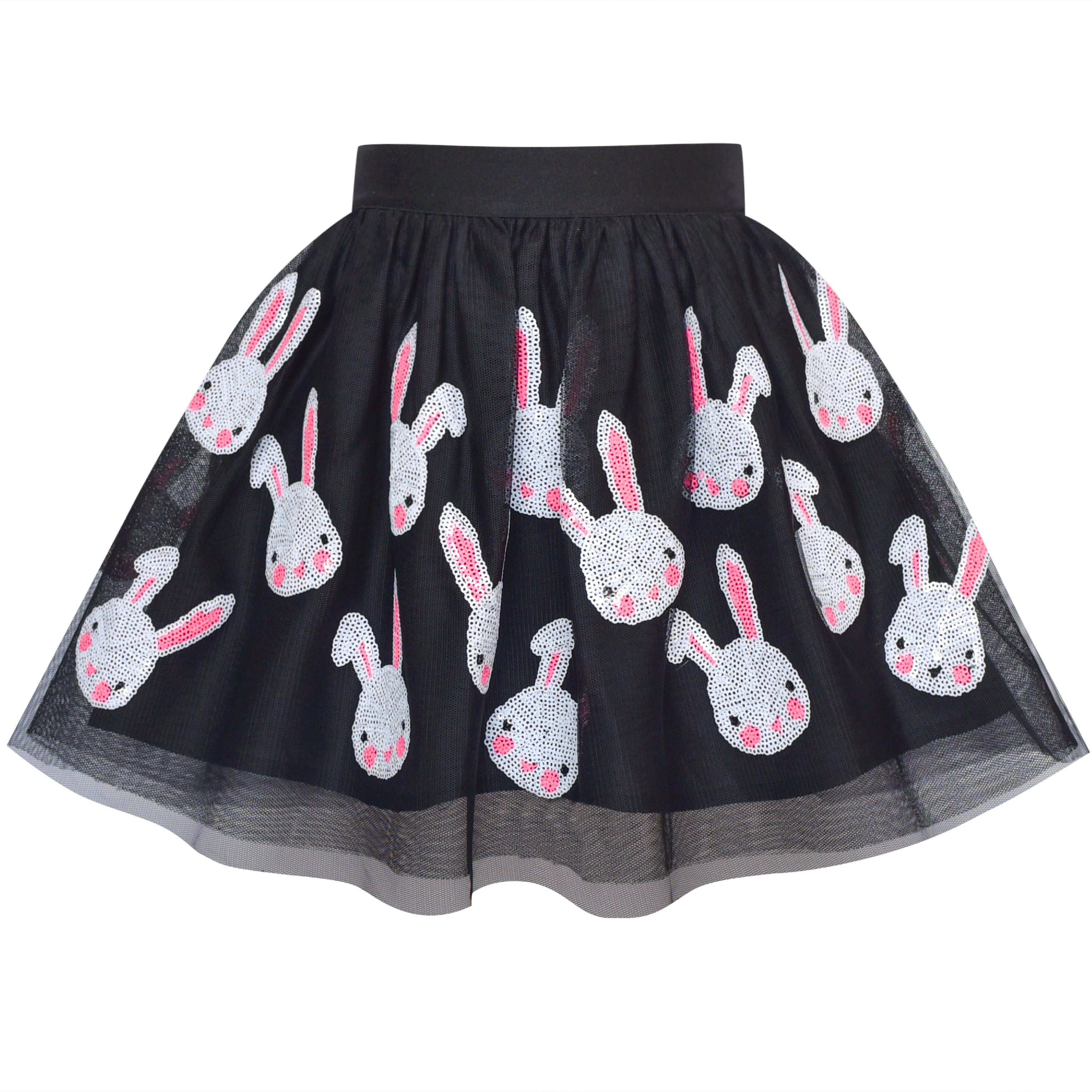 Girls Dress Black Bunny Skirt Rabbit 