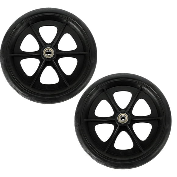 2 piezas de rueda universal de servicio pesado reemplazable rueda delantera neumático de silla de ruedas de 8 pulgadas