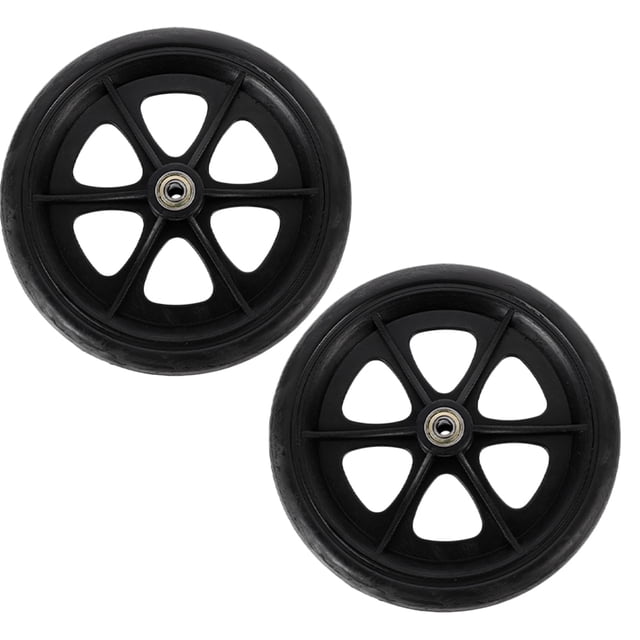 MasteelfCA 2 Pcs Roue de Fauteuil Roulant 8 Pouces Flexible Roue Robuste Pièce de Fauteuil Roulant