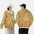 thumbnail image 4 of Balery Old Vintage Map Of Sea Sudadera ligera de manga larga con capucha y protección solar UPF 50+ para hombre y mujer, ideal para pesca y running-Medium, 4 of 7