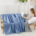 thumbnail image 4 of Hvmvliv Cooling Quilt 150x200cm Summer A/C Comfortersummer Cool Comfortermugwort Ice Spring Cool Feeling Comforter Thick Cooling Blanket Blue, 4 of 6
