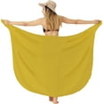 thumbnail image 4 of HAPPY BAY Women's Beachwear Summer Beach Wrap Bikini Wraps Sarong Swimwear Swim Cover up Skirt Swimsuit Pareo Coverups for Women One Size Yellow, Plain, 4 of 5