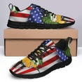 thumbnail image 4 of Camping Camper American Flag Running Shoes Sneakers Mesh Black Size 4.5, 4 of 5