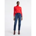 thumbnail image 2 of Free Assembly Women's and Women's Plus High Rise Straight Jeans, 30" Inseam, Sizes 0-26W, 2 of 5