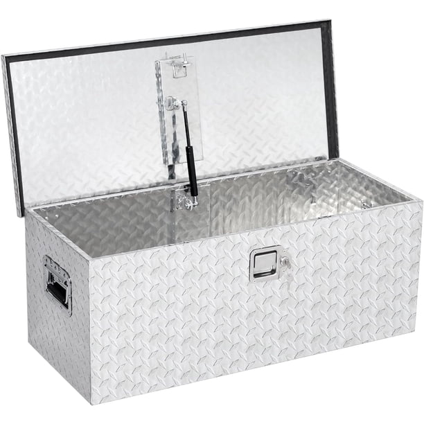 36 - 15 - 15 pulgada heavy - duty aluminum truck tool box con lock y 2 compartments, designed para pickup truck cama y rv trailers