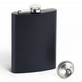 thumbnail image 1 of TOPTIE Stainless Steel Leakproof Flask with Funnel - 8oz Whiskey Flask for Men Outgoing (Black), 1 of 7