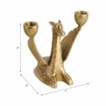 thumbnail image 4 of Decorative Giraffe Inspired Taper Candle Holder for Home Decor - Artisitic Candlestick Holder for Coffee Table Decor and Dining Table Centerpieces - Unique Candle Stand Holder for House - 6", Gold, 4 of 12