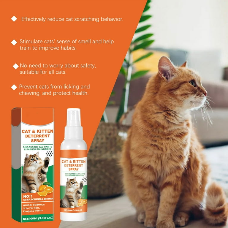 Shkhoas Cat Repellent System Indoor Outdoor Cat Deterrent Training Support Cat Repellent for Home Items Sofa Plants Spray to Stay Away from Cat