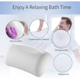 thumbnail image 3 of Almohada de baño, cojín de baño, almohada de baño de PU impermeable, almohada de bañera con ventosas, almohada de baño de spa ergonómica, adecuada para todas las bañeras, cumpleaños, regalo de Navidad, 3 of 5