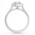thumbnail image 6 of HeartsAndYou 1.5ct Cushion Cut Moissanite Halo Engagement Ring for Women 18k White Gold Over Silver, 6 of 6