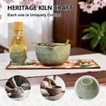 thumbnail image 5 of Premium Matcha Whisk Set, 8-Piece Complete Kit with Bowl, Whisk, Scoop, Sifter & Tea Towel for Beginners (Mottled Green), 5 of 8