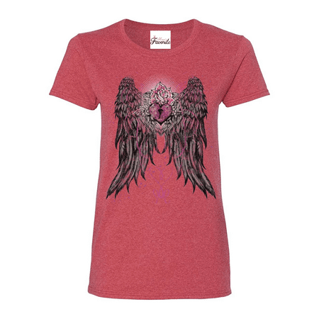 Angel Wings Heart Keyhole Women's T-Shirt Fashion Shirts