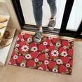 thumbnail image 2 of Red Strawberry Plants Fruit Flower Door Rugs,Washable Non Slip Door Mats Indoor,Decorative Door Mats,Entry Mat Indoor for Entrance,Bedroom,Kitchen,Bathroom,16"x24", 2 of 6