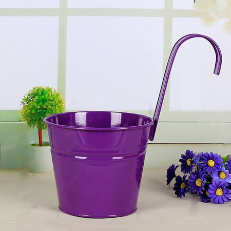 Mr Garden 6 Inch Flower Pots Balcony Hanging Planter Mr Garden 6 Inch Flower Pots Balcony Hanging Planter Iron Bucket Holders