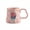 Pink, variant on High End Floral Ceramic Breakfast Mug Irregular Cute Flower Coffee Cup with Handmade Big Handle for Tea Kitchen and Café Mugs
