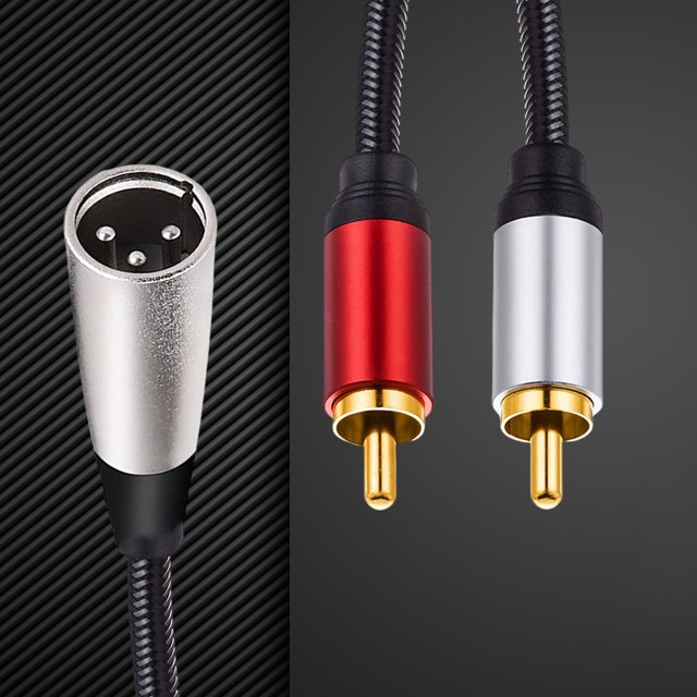 Cable divisor XLR a 2 RCA Y, transmisión de señal de Audio clara, Cable XLR a 2 RCA Tmvgtek Para estrenar