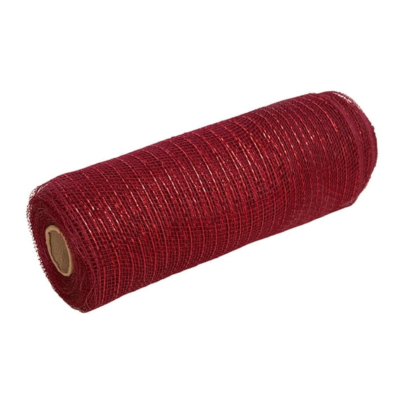 One Roll of 10 Yards (10 Inches) Christmas Decorative Mesh Ribbon, Pp Mesh Roll, Suitable for Wreaths, Christmas Tree Decorations, New Year'S Decorations, And Halloween Decorations.