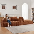 thumbnail image 6 of GNIXUU 108.3" Modular Sectional Sofa, Cloud Boneless Couch for Living Room, Bedroom and Apartment, Convertible L-Shape Couches with Chaise,Oversized Deep Seat 3-Seater Sofas (Brown,Right Facing), 6 of 7