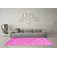 thumbnail image 3 of Ahgly Company Indoor Round Abstract Pink Modern Area Rugs, 4' Round, 3 of 4