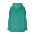 thumbnail image 2 of Pxxlle Oversized Hoodies for Women Loose Fit Long Sleeve Hooded Sweatshirts Solid Color Drop Shoulder Pullover Tops Green M, 2 of 5