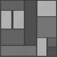 thumbnail image 1 of Ahgly Company Indoor Square Patterned Black Cow Black Area Rugs, 4' Square, 1 of 6
