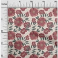 thumbnail image 2 of oneOone Polyester Spandex Red Fabric Floral Retro Sewing Fabric By The Yard Printed Diy Clothing Sewing Supplies 56 Inch Wide, 2 of 5