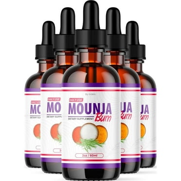 Mounja Burn Metabolism Drops - Energy Booster, Liquid, 5 Pack, 5 Month Supply