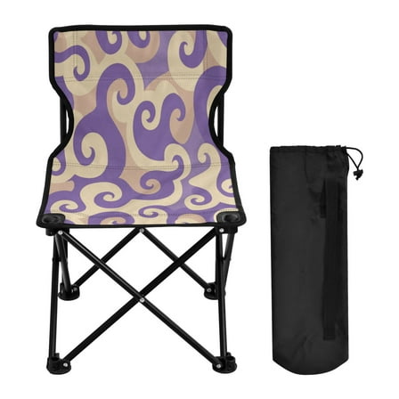 Folding Chair Camping Chair For Camping Picnicking Outdoor Beach and Travel Purple Whirlwind