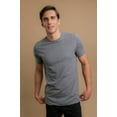thumbnail image 2 of Men's Cottonique M17771 Latex Free Organic Cotton Crew Neck T-Shirt (Melange Grey S), 2 of 5
