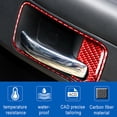 thumbnail image 4 of Real Bright Soft Car Interior Carbon Fiber Sticker Decoration4Pcs Red Carbon Fiber Interior Door Handle Cover For Dodge ChallengerAuto Car Protection Interior Accessories, 4 of 8