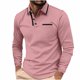thumbnail image 2 of pstuiky Camisas de invierno de manga larga para hombre, Camisa de manga larga con bolsillos y cuello abatible para hombre, color liso, informal tops de invierno para hombre m, 2 of 9