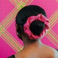 thumbnail image 2 of GOGIRL! USA Big Bling Hair Scrunchie, Neon Orange for All Ages, 2 of 4