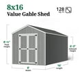 thumbnail image 4 of Little Cottage Co. 8x16 Value Gable Shed, Outdoor Wood Storage Do-It-Yourself Precut Kit, 4 of 13