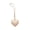 Apricot, variant on Bag Pendant Heart Shape Imitation Leather Keychain Vibrant Color Bag Decor Charm Bag Car Key Accessory