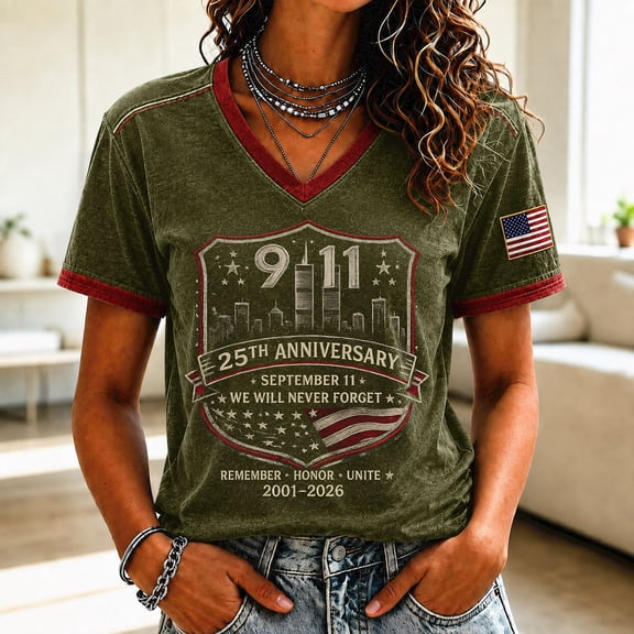 Never Forget 9/11 Shirt for Women Patriotic Memorial Graphic Tee Courage Patriotic Hope 9-11 Memorial Shirt